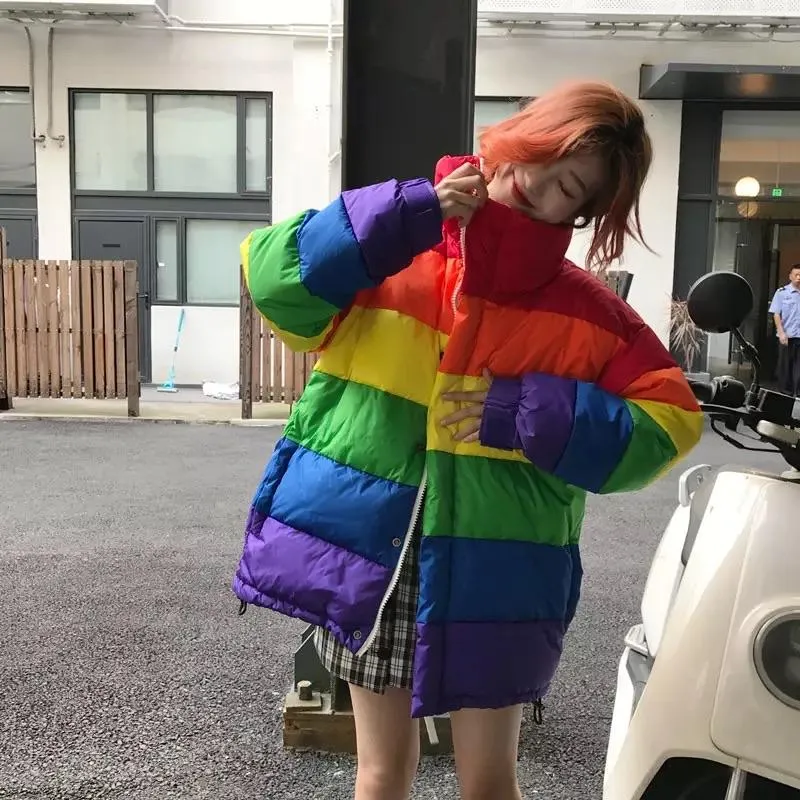 Rainbow Puffed Jacket