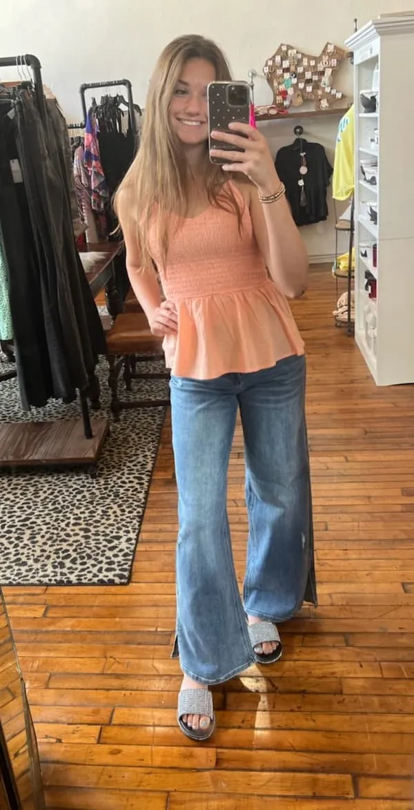 RHEA SIDE SLIT JEANS