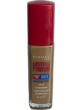 Rimmel Lasting Finish 35H Hydration Boost Hydrating Foundation SPF 20 Shade 302 Warm Olive 30 ml