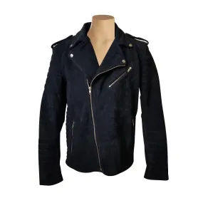 Schmitt's biker style suede leather jacket