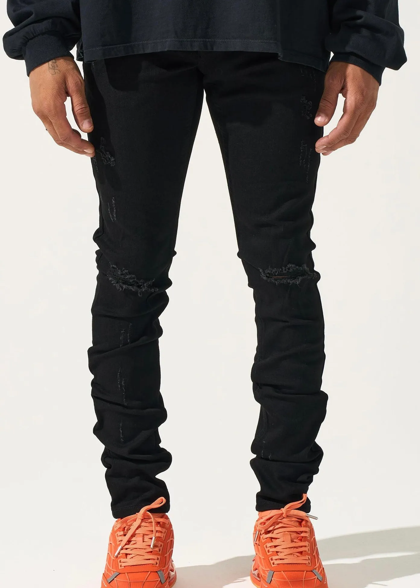 Serenede Midnight Black Premium Slim-Fit Jeans