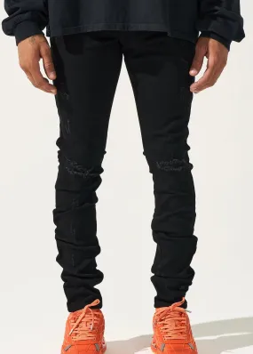 Serenede Midnight Black Premium Slim-Fit Jeans