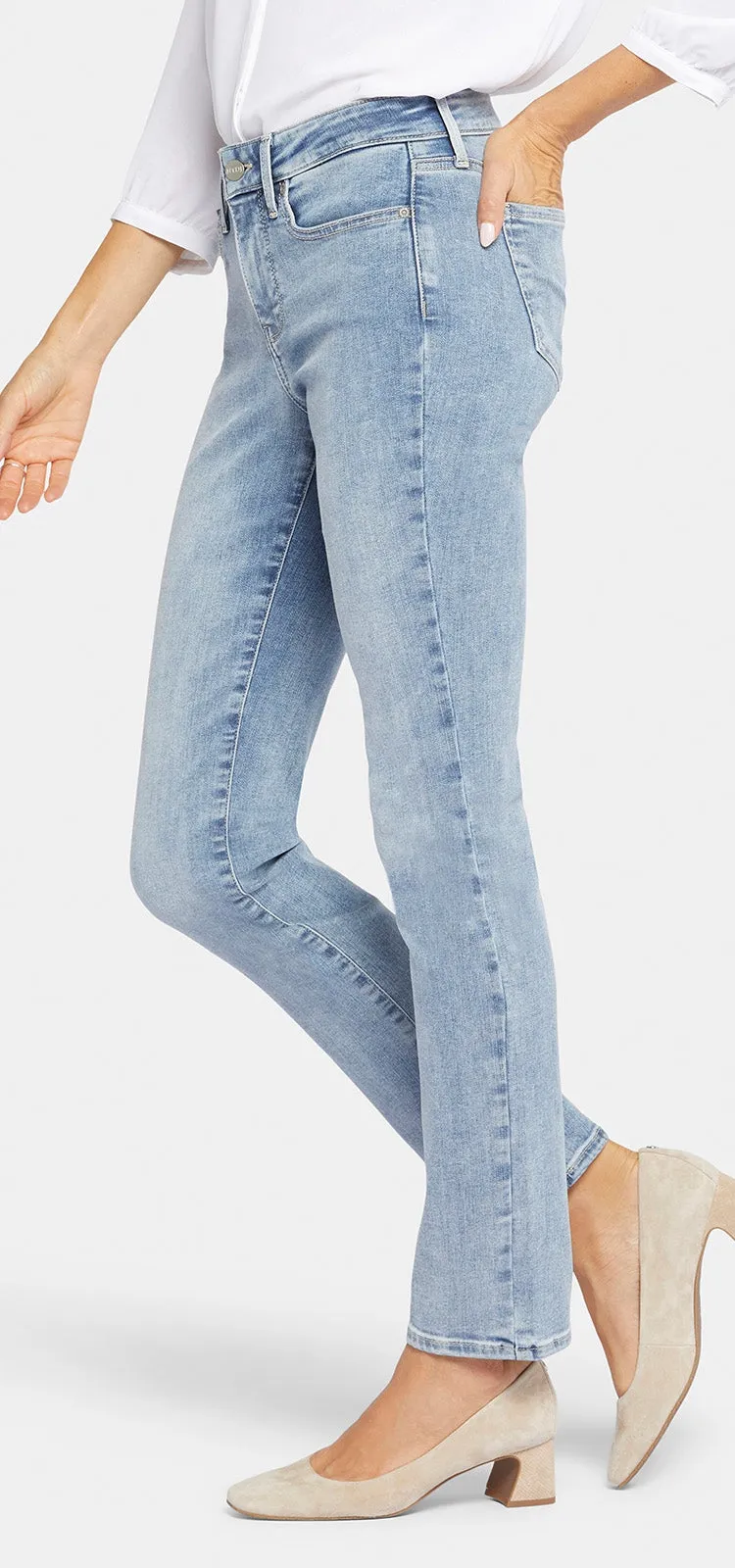 Sheri Slim Jeans Lichtblauw Premium Denim (Tall) | Haley