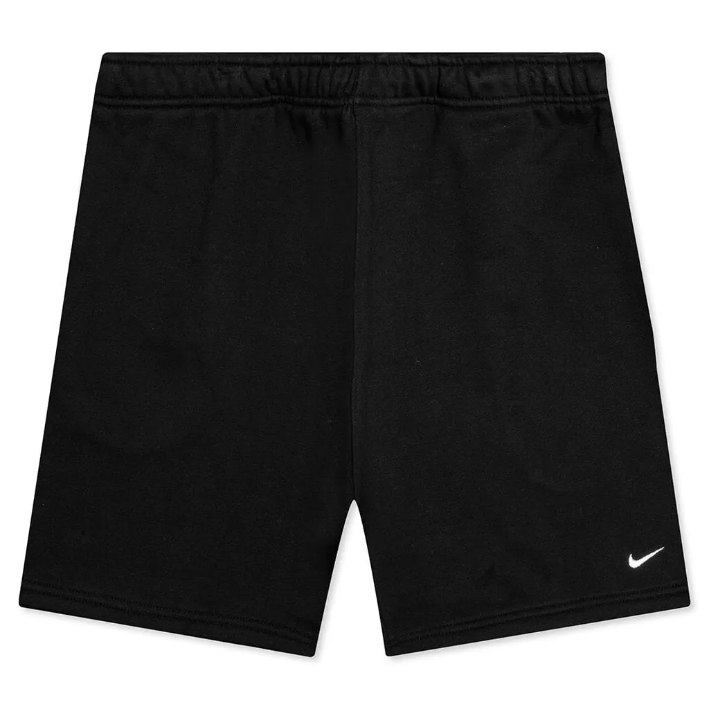 Solo Swoosh Fleece Short - Black/White