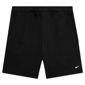 Solo Swoosh Fleece Short - Black/White