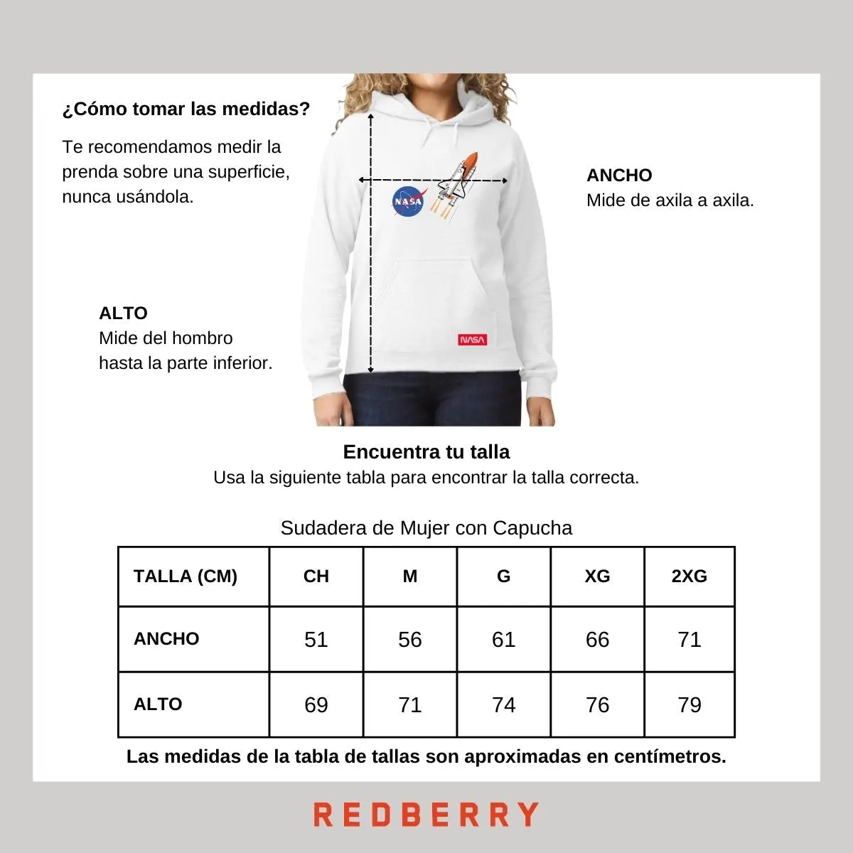 Sudadera para Mujer Hoodie Nasa Transbordador