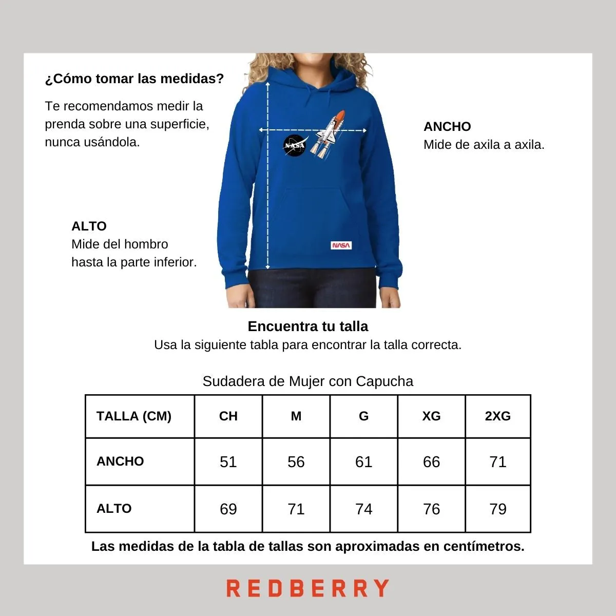 Sudadera para Mujer Hoodie Nasa Transbordador