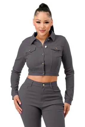 Super Stretchy Cropped Jacket