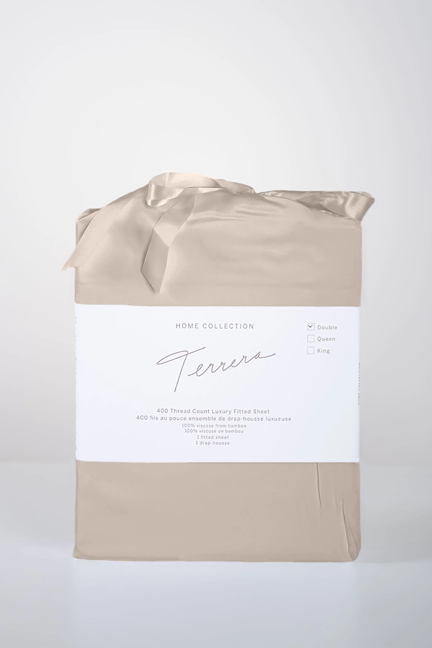 Terrera Bamboo Fitted Sheet - Warm Taupe