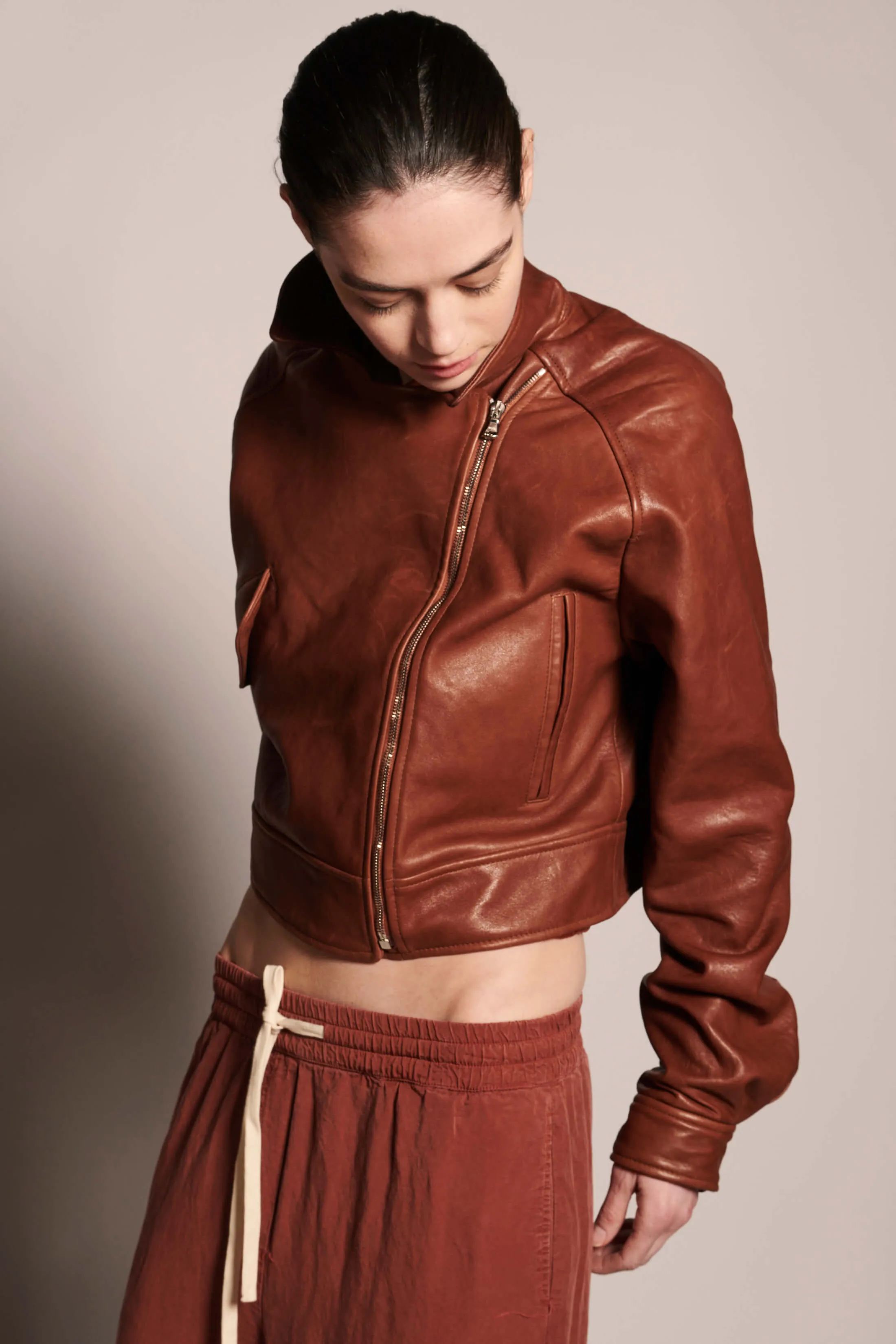 The Bell Rock Oversized Leather Jacket - Sedona