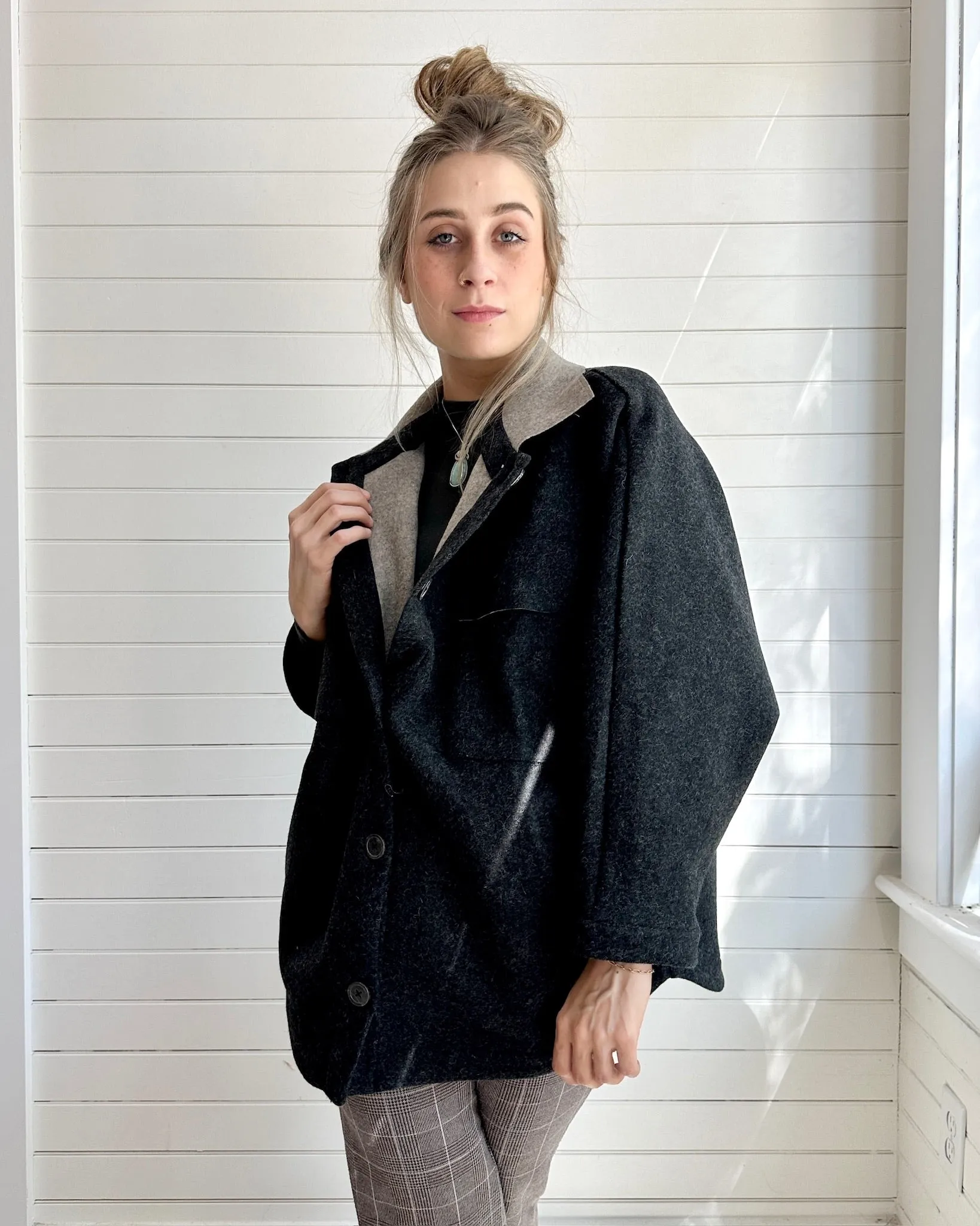 The Leslie Jacket- Charcoal