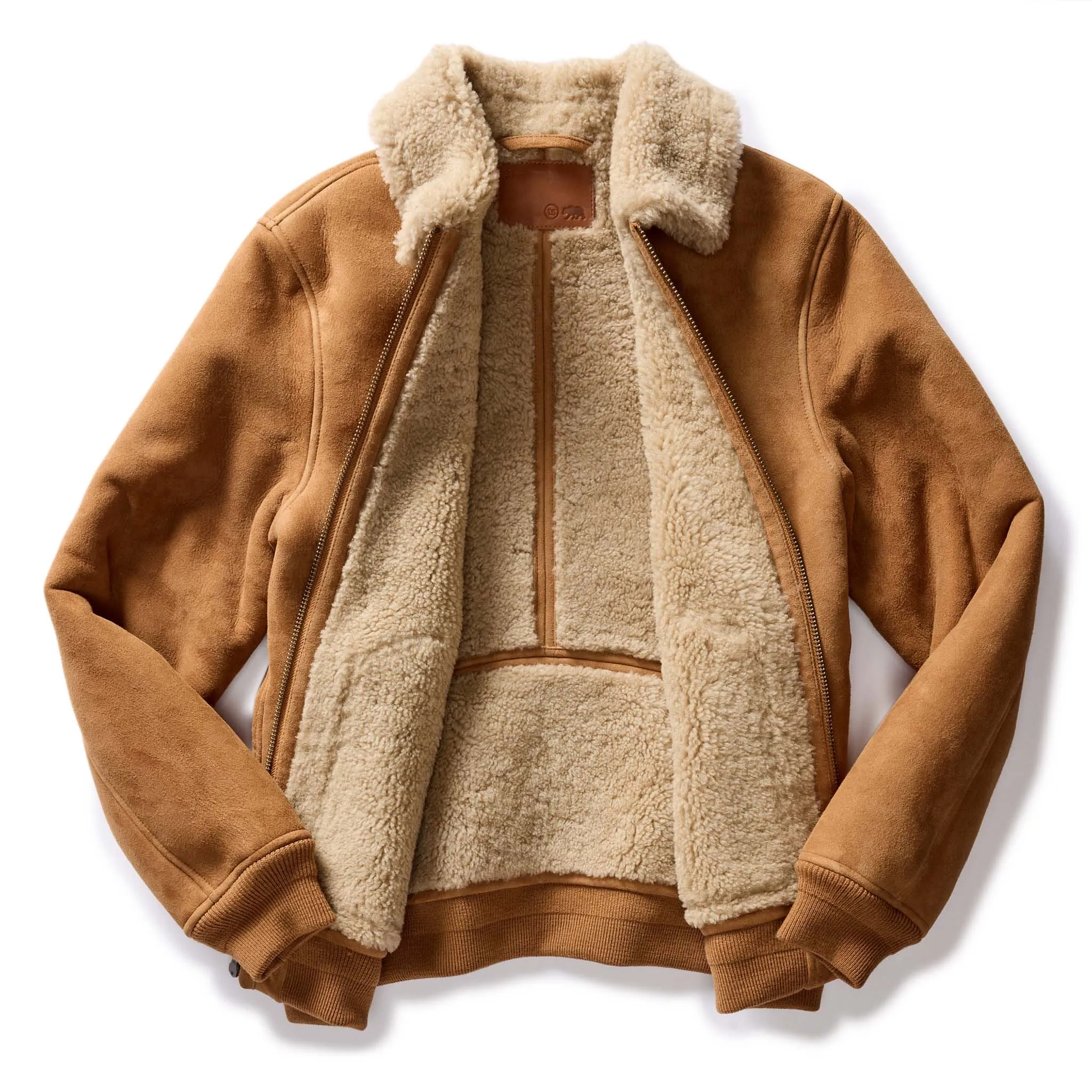 The Wright Jacket in Camel Shearling Leather