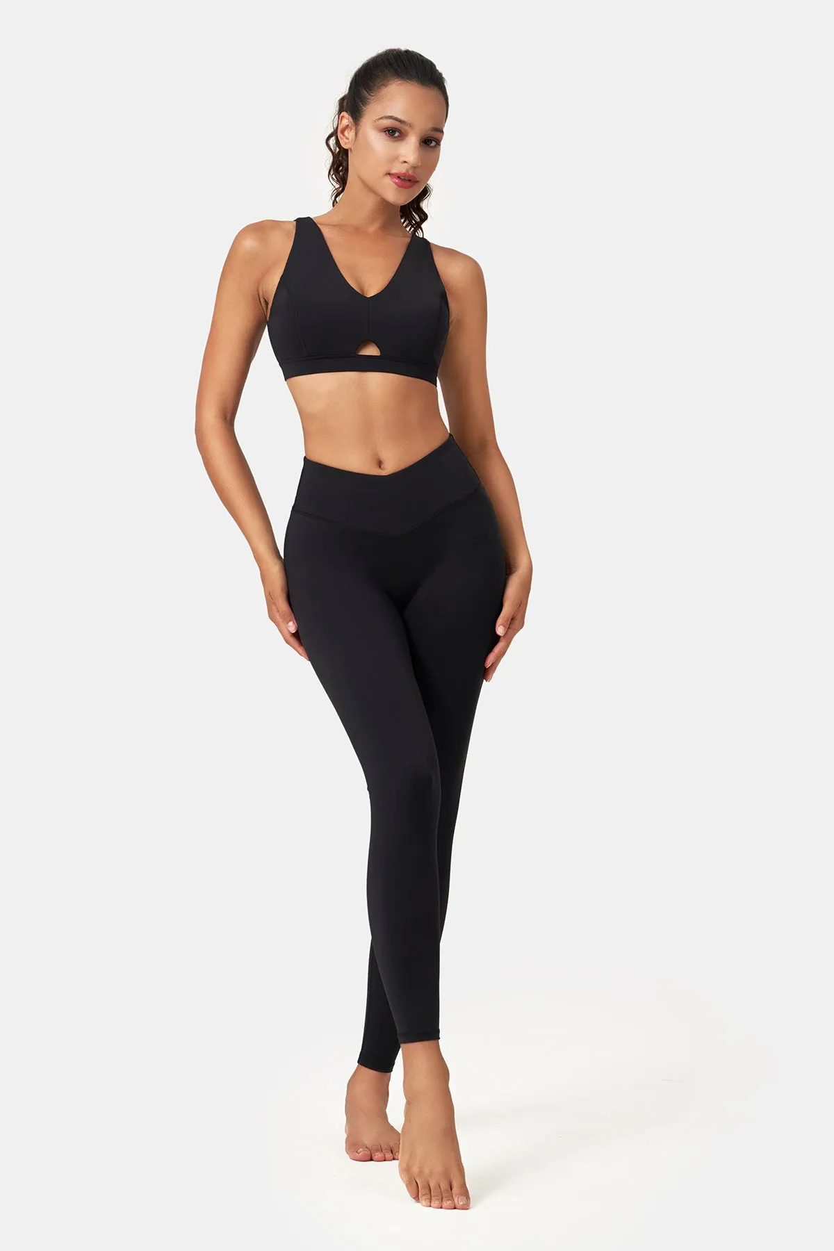 V-Waist Seamless Capri Leggings