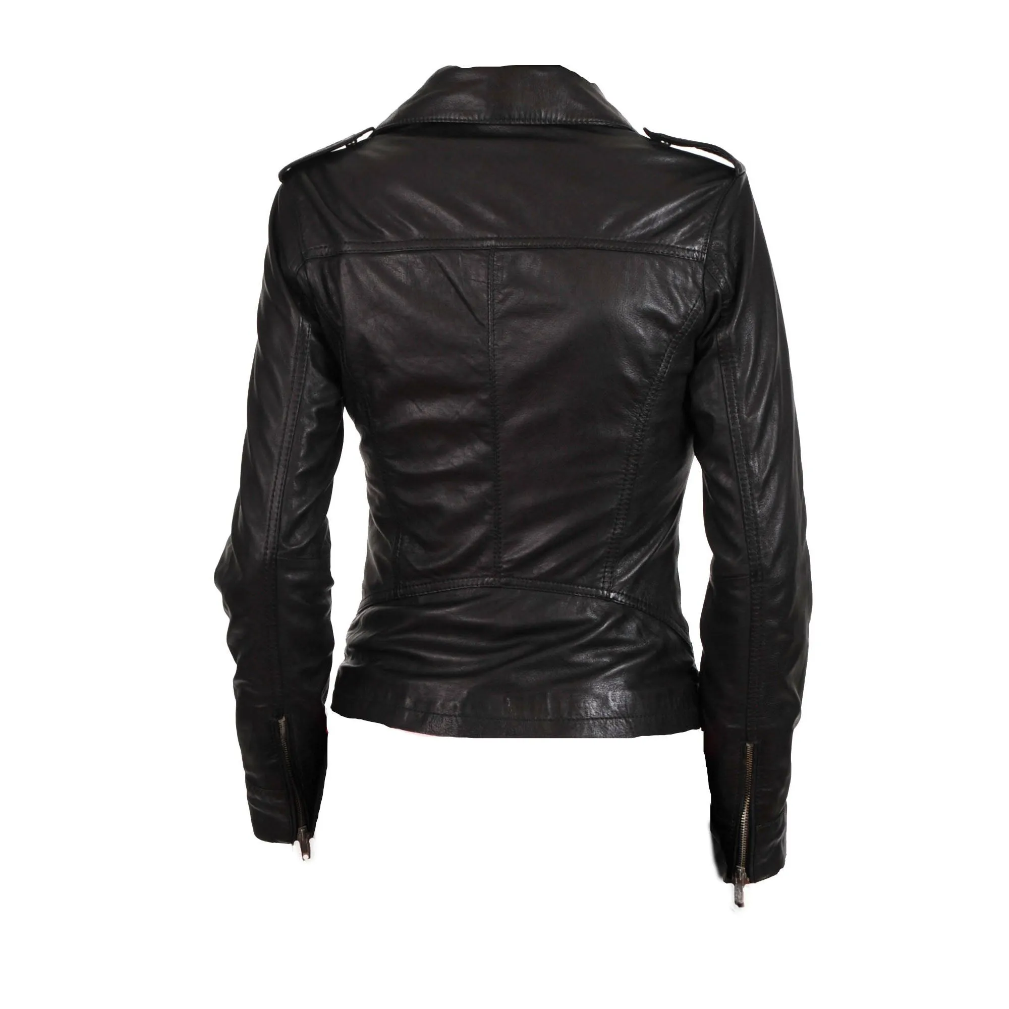 Women’s Classic Biker Style Leather Jacket