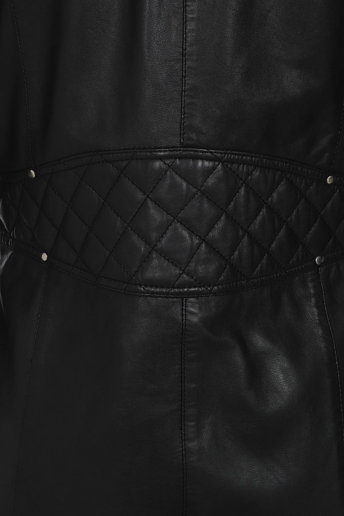 Women's Leather Jacket black - AMY