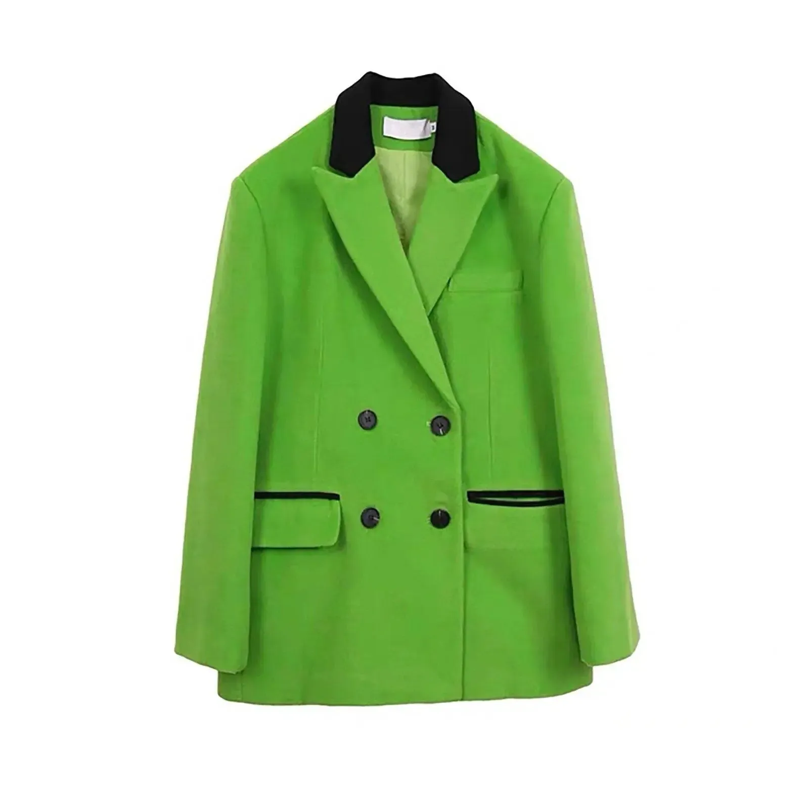 Women's Wool Blazer,Green Wool Coat,Double Breasted Wool Overcoat,Oversize Wool Suit,Thicken Wool Blazer,Winter Wool Coat,Warm Wool Blazer