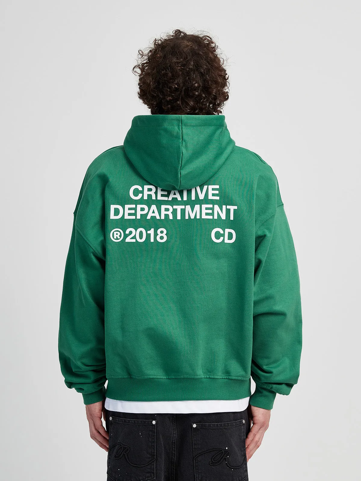 ZIP HOODIE CREATIVE DEPT - GREEN