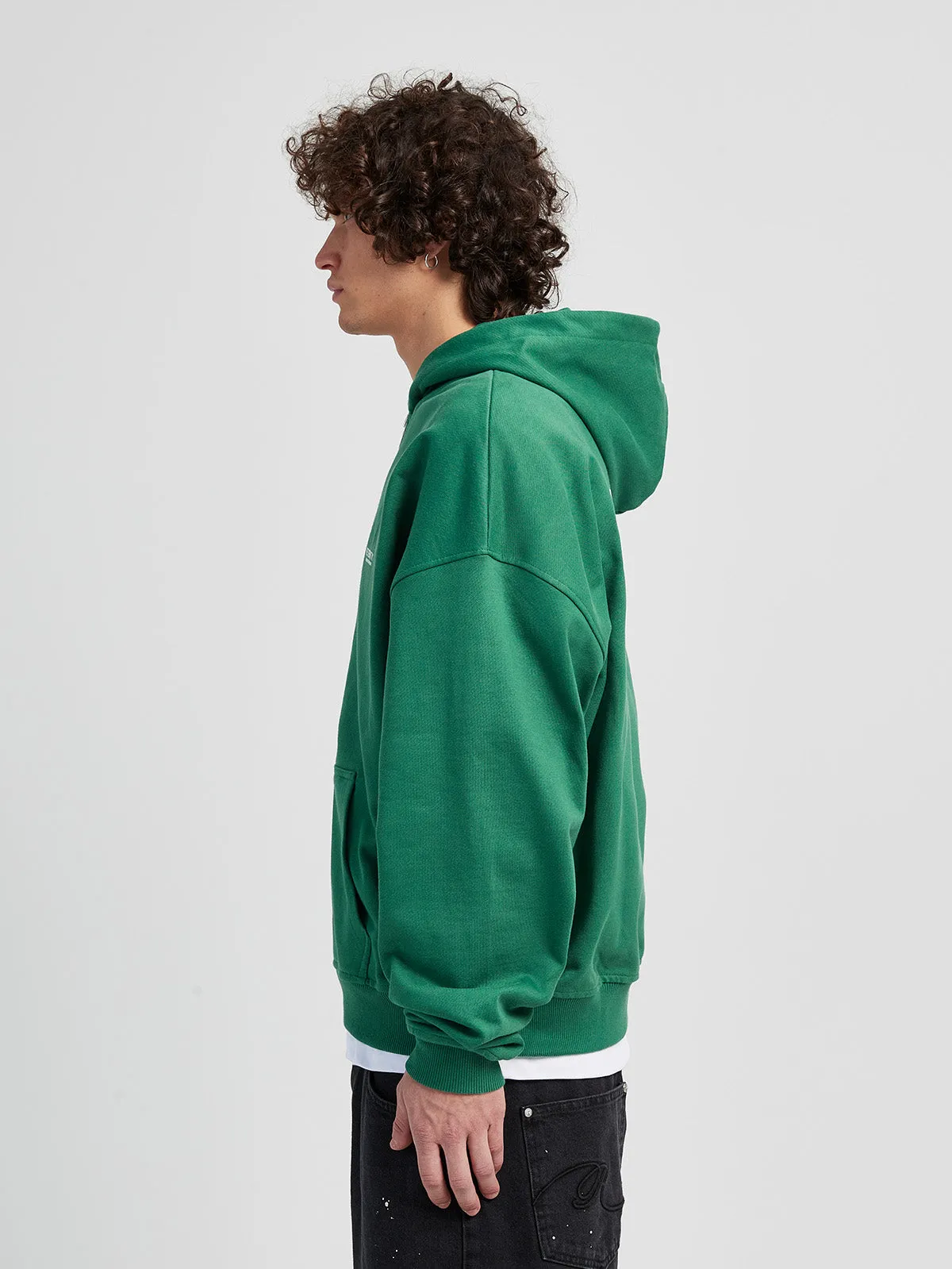 ZIP HOODIE CREATIVE DEPT - GREEN